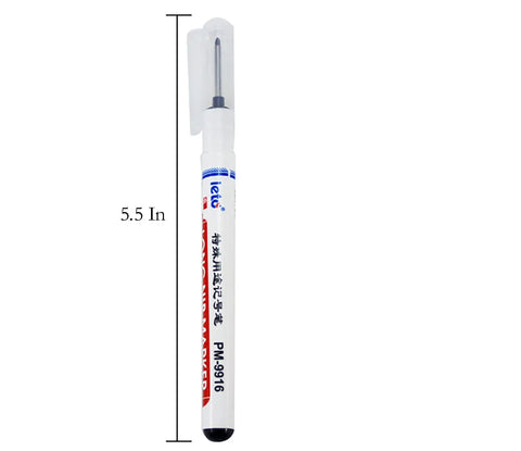 Real Deal Deep Hole Marker Pens 15 Pack Black Ink Long Neck Markers 5.5 inch marker for precision woodworking projects