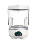 Mini Portable Washing Machine for Socks and Undies 1.6L Cordless USB Rechargeable with transparent body and digital timer.