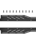 Carbon fiber skid plates with screws for Arrma F1 Chassis Frame for Limitless One Seventh RC Car Replacement Left and Right Skid Plates Set