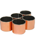 Top Shelf Heavy Duty Self Lubricating Composite Oilless Bushings With Solid Copper Sleeve Bearings, showing five copper bushings.