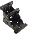 90 Degree Folding Self Locking Hinge For Furniture, Heavy Duty Iron Hardware, black nickel finish, front view