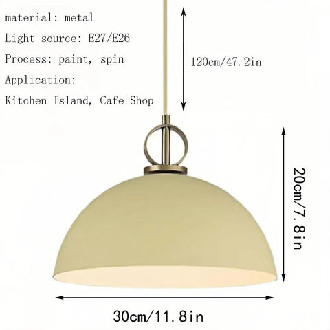 Industrial E27 Pendant Lamp Adjustable Chandelier for Kitchen Island Dining Room Bar(Blue,30cm) with metal shade.