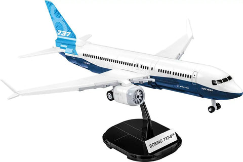 Boeing 737-8 Plane Building Kit With 340 High Quality Elements, Dope Moving Parts, Pilot And Passenger Figures, EU Made By A Brand