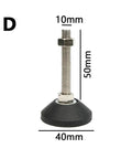 Workhorse Adjustable Leveling Feet With Swivel Base Plate M8 M10 M12 Thread Rock Solid Machinery Support Stand Forged Steel Industrial Hardware Vibration Buster Stabilizers with 50mm height.