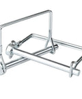 Heavy Duty One Quarter Inch Trailer Hitch Pins Set, Fifteen Pack, Four and One Half Inch Locking Shaft Pins For PTOs, Farm Equipment, Lawn Mowers, Garden Hitches, Wire Lock Pin Style, Rust Resistant Steel product display