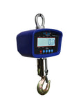 Built Like a Tank Digital Crane Scale Featuring Ultra Crisp Lcd Display And 2000 Lb Capacity in blue with silver hook.