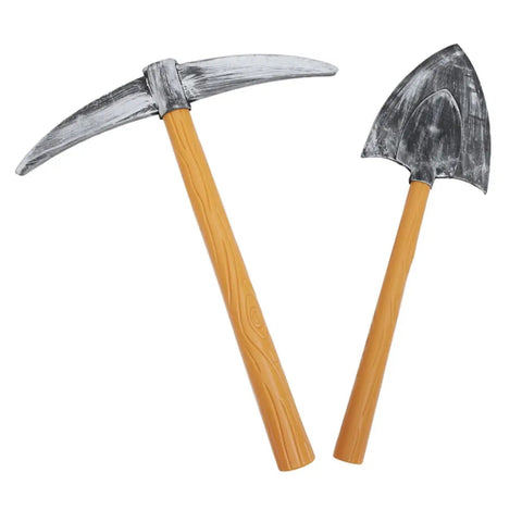 Two Piece Dwarf Pickaxe And Spade Costume Props Set Lightweight Plastic Sponge Fun Tools For Party Favors Stage Performances Photo Shoots And Scene Decorating