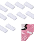 Ten Pack Vacuum Storage Bags Sealing Clips Set With Reusable Zipper Grips for space saving and food preservation use.