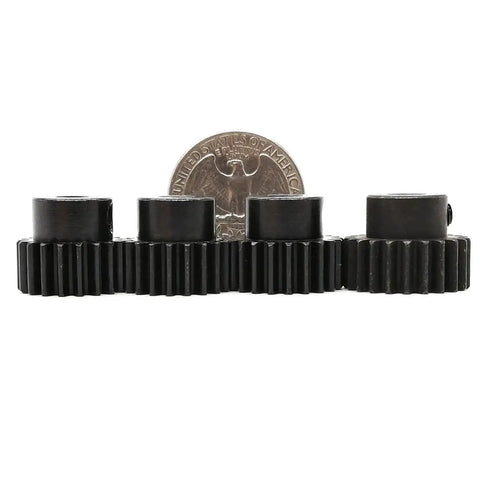 32P Pinion Gear Set 5Mm 32 Pitch 19T 20T 21T 22T RC Parts with four metal pinions front view
