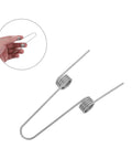4 Pack Stainless Steel Dual Coil Torsion Springs For Trash Can Lid Repair With High Elasticity And Quiet Operation The Ultimate DIY Fix For Kitchen Garbage Bins That Open Smoothly Without Annoying Clanks, silver springs in hand