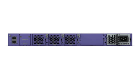 Heavy Hitter 24 Port Stackable Switch With 1 2.5 5 10GbE Multi Gigabit Ports rear view showing power and connectivity options.