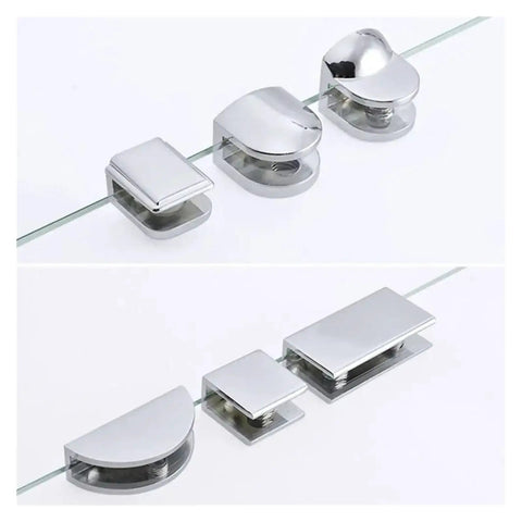 Heavy Duty Cabinet Shelf Clips 10 Piece Panel Bracket Holder Zinc Alloy Glass Clamp For Shelves And Doors Durable Non Slip Hinge Accessory