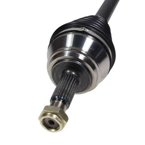 Right Front Passenger Side CV Axle Shaft Assembly For Cars With Premium OE Fit And Balanced Precision For A Smooth Vibration Free Ride Durable Boot And Long Lasting Highway Performance, close-up of CV joint boot