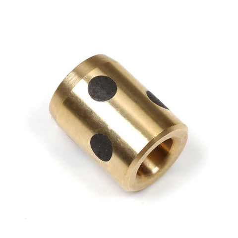 Badass One Piece Sleeve Bearing With 5Mm Inner Bore And 9Mm Outer Diameter At 12Mm Long showing its bronze body and black dotted texture.