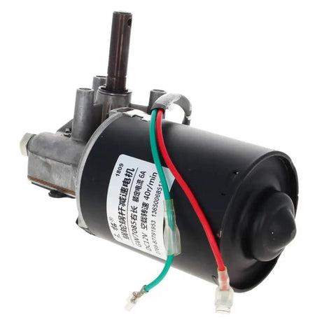 DC 12V 40RPM Reversible Worm Geared Motor With High Torque Gear Box Reduction Right Shaft GW7085 in side view display