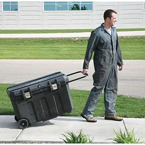 Heavy Duty 50 Gallon Rolling Storage Chest Built Like A Tank With Secure Lock Hella Spacious Interior Moves Smooth On Coated Rubber Wheels For Garage Workshop Home