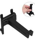 Heavy Duty Black Plastic Pegboard Hooks 10 Pack For Square Hole Pegboards Versatile Shop Display And Home Storage Clips Easy Install Durable Pegboard Organizer Hooks For Tools Supplies And Craft Displays, black plastic hook close-up