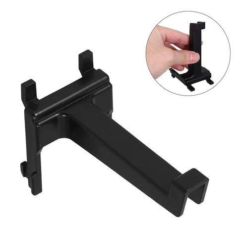Heavy Duty Black Plastic Pegboard Hooks 10 Pack For Square Hole Pegboards Versatile Shop Display And Home Storage Clips Easy Install Durable Pegboard Organizer Hooks For Tools Supplies And Craft Displays, black plastic hook close-up
