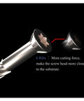 Close-up of flat head heavy duty stainless steel self-tapping screws with T25 drive showcasing 6 ribs for woodworking projects.