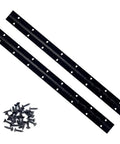 Heavy Duty Black Piano Hinges 14 Inch, Solid Stainless Steel 304 Continuous Door Hardware, with screws for cabinet use.