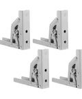 4 Pack Hidden Cabinet Door Hinges, Short Arm Cold Rolled Steel With Wide Angle Design, Concealed Soft Closing Hinges for Kitchens and Bathrooms