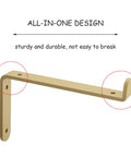 Premium Corner Shelf Brackets For Floating Wall Shelves And Rustic Industrial L Shape Supports With A Sleek Matte Black Finish And Hella Sturdy Powder Coated Steel Hardware Kit - Close-up of beige L-bracket design with mounting holes.