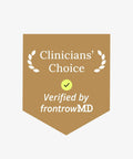 Clinicians' Choice badge verifying HAPure Hyaluronic Acid Vaginal Suppositories With Vitamin E For Women Hydration And Dryness Relief