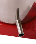 Heavy Duty Manual Fruit Wine Press Built Like A Tank Food Grade Stainless Steel spout for juice extraction.