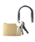 Tough As Nails Keyed Padlock Featuring Heavy Duty Chrome Plated Copper Body And A Reinforced Stainless Steel Shackle with keys.