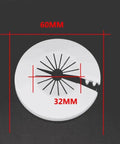 10 Pack Plastic Fire Sprinkler Head Decorative Covers White 32X60MM Concealer Caps showing size markers 32MM and 60MM.