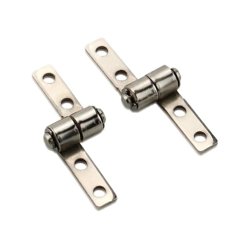 Two 360-degree torque hinge assemblies with damping cylinders and mounting holes.