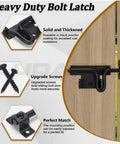1‑Pack Heavy‑Duty Lockable Slide‑Bolt Gate Latch, Rust‑Resistant Metal Hardware for Yard, Fence and Shed Gates mounted on wood.