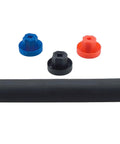 Six Inch Oil Burner Coupling Kit Fits Beckett Wayne Carlin Pumps And Motors With D Drive Ends Five Sixteenth Inch Pump End And One Half Inch Motor End No Set Screws For A And B Series Pumps NX AF AFG Burners, black coupler and colored ends