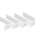 Beefy 6mm Aluminum Corner Braces Set Of 4 L Shaped Right Angle Brackets for Furniture Repair, DIY Projects, Frame Reinforcement
