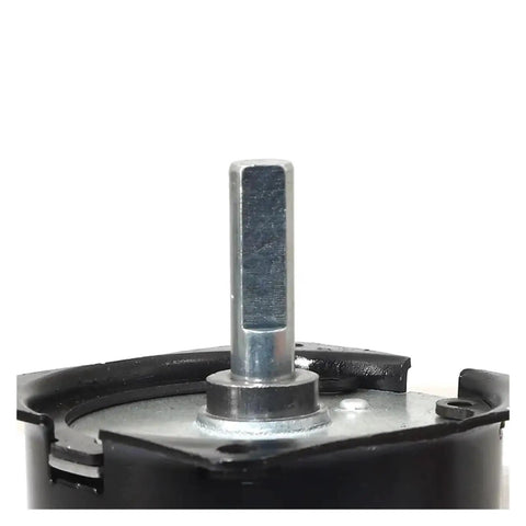 Close-up of 8mm shaft of Low Noise High Torque 28W 68KTYZ Permanent Magnet Synchronous Motor With 8mm Center Shaft No Hole Forward Reverse Control 220V AC Electric Motor 50 RPM Easy Install For Home Appliances