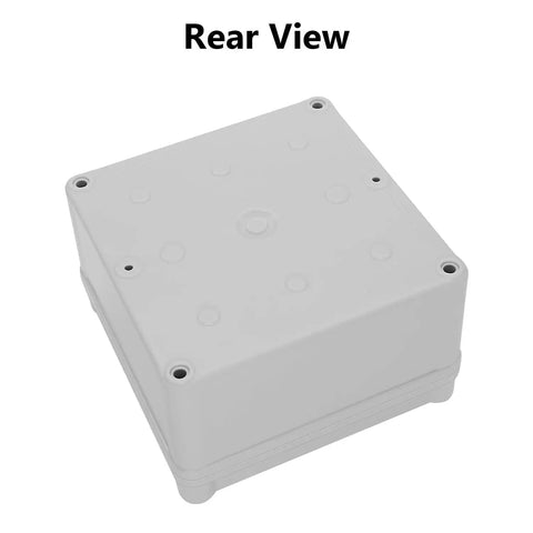 Rear view of Junction Box IP67 Waterproof Dustproof Project Enclosure Made From ABS Plastic For Outdoor Electrical Use Gray