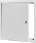 Heavy Duty 12 By 12 Inch Flush Access Panel With Screwdriver Lock Latch, Commercial Galvanized Steel Utility Hatch, shown closed.