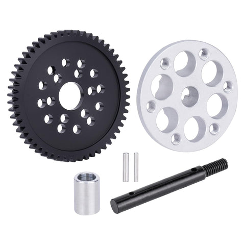 54T 32P Spur Gear With Slipper Eliminator For SCX10 VFD Transmissions Hop Ups Lightweight Aluminum Slipper And POM Gear Self Lubricating And Silent Fits VS4 10 Axial 3 Gear Transmissions Uses 13T Motor Gear For Better Torque And Smooth Acceleration