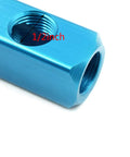 1/2 Inch Air Hose Inline Manifold Block Splitter With 5 Ports And 2 Ways, Pneumatic Air Compressor Fitting, Anodized Aluminum