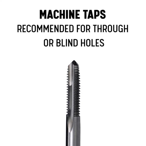 3/8-16 High Speed Steel 3 Flute Spiral Point Tap DWT Series Hand Tap, through and blind holes recommendation