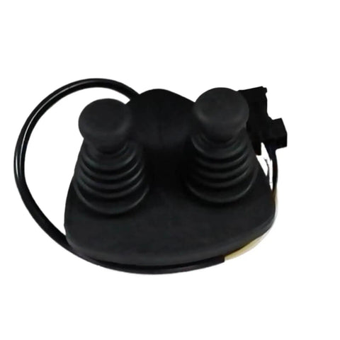 Heavy Duty Excavator Joystick Control Shaft Compatible With Caterpillar 7919040043 And 7919040052 with dual levers and connector.