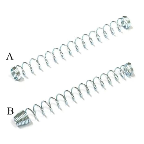 6 Pack Rear Brake Cable Spring Replacement Kit, 4 Inch Return Springs, showing Spring A and Spring B, High Carbon Steel