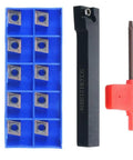 Heavy Duty Lathe Tool Holder SCLCR1212H09 With Ten CCMT09T304 Carbide Inserts Wrench Included, 42cr holder