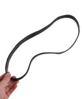 Heavy Duty Silicone Bumper Rings For Fire Extinguisher Carts shown in hand, flexible black rubber for shock absorption.