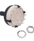 Rotary Switch RS26 1P12T 12 Position Band Selector Switch for radio and DIY electronics with hardware components visible.