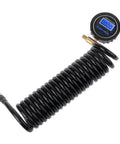 Digital Tire Pressure Gauge Deflator Inflator Adapter With 10 Ft Hose And 5 16 Inch Thread For Pump Inflate Deflate System For Cars Trucks Bikes Sick Kit Saves Cash Giving Heavy Duty Solid Power Minus Hassle During Daily Grind, black coiled hose