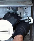 Installing 12 Pack 1.8 Inch Nylon White Garage Door Rollers With 4.7 Inch Stem Quiet Smooth Replacement Wheels With Double Seal