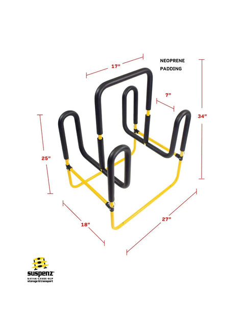 Double Up SUP Stand For Two Boards Holds Two Stand Up Paddle Boards Or Surfboards With Durable Foam Padding Wide Opening