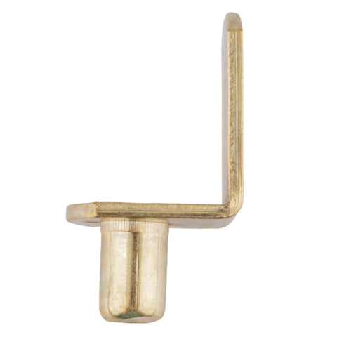 Rock Solid Heavy Duty Brass Plated L Shaped Shelf Pins Replacement Bookcase Supports Quarter Inch Hole Pack Of 12 Sturdy Cabinet Hardware Built Like A Tank For Quick Upgrades