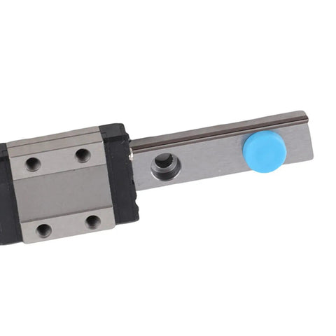 Miniature Linear Rail Block Set With Ball Retainer For Smooth Precision Movement, 100mm Bearing Steel Rail with side lubrication inlet